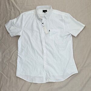 Men's Crisp White Button-Down Shirt